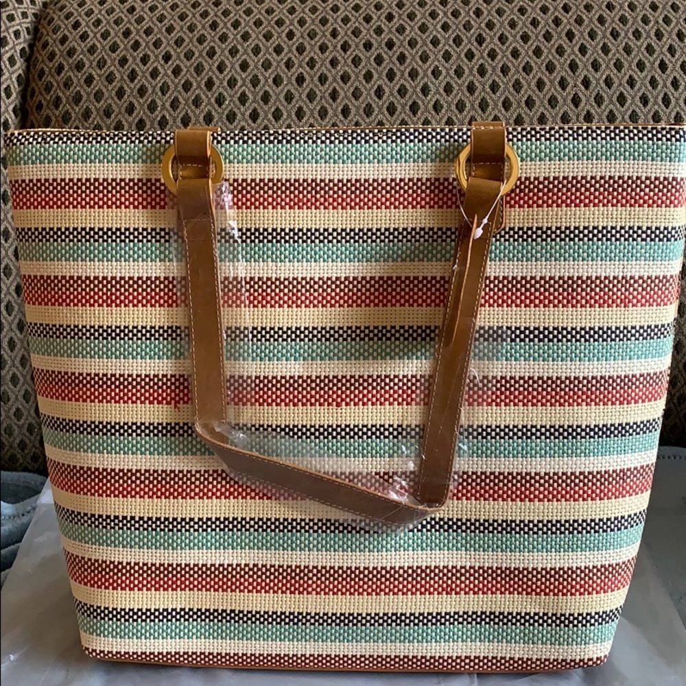 Nib Canvas Stripe Tote - image 1